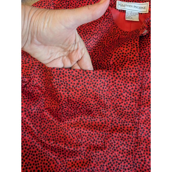 Vintage Evan Picone Cropped Jacket: Red Formal Jacket - Picture 13 of 13